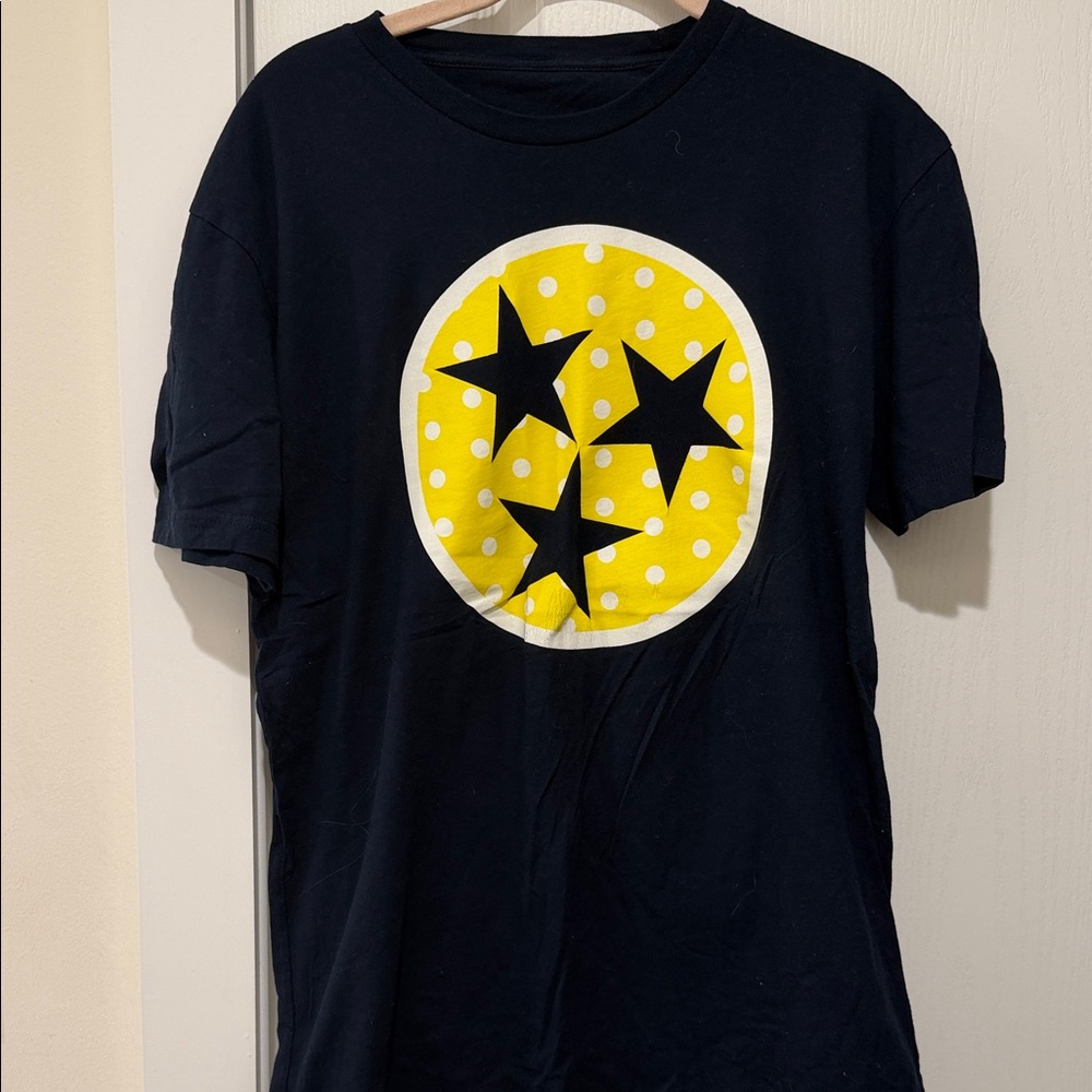 TN Star Shirt- Blue & Yellow with Polka Dots